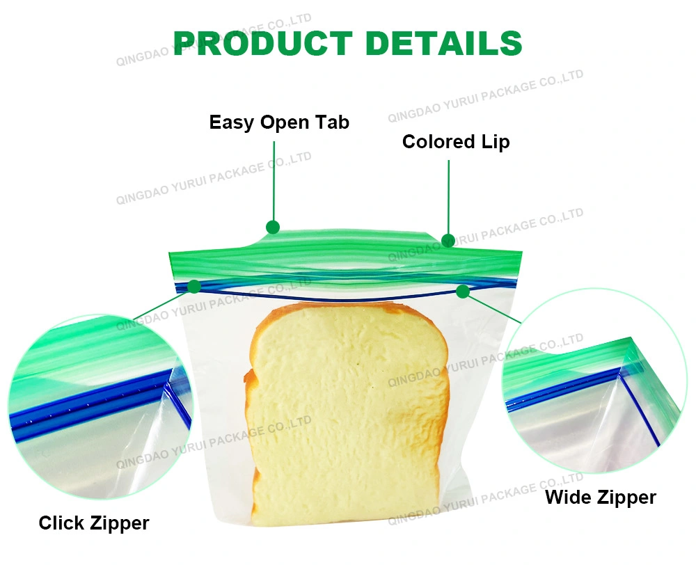 Plastic Zip Lock Snack Food Package Bag