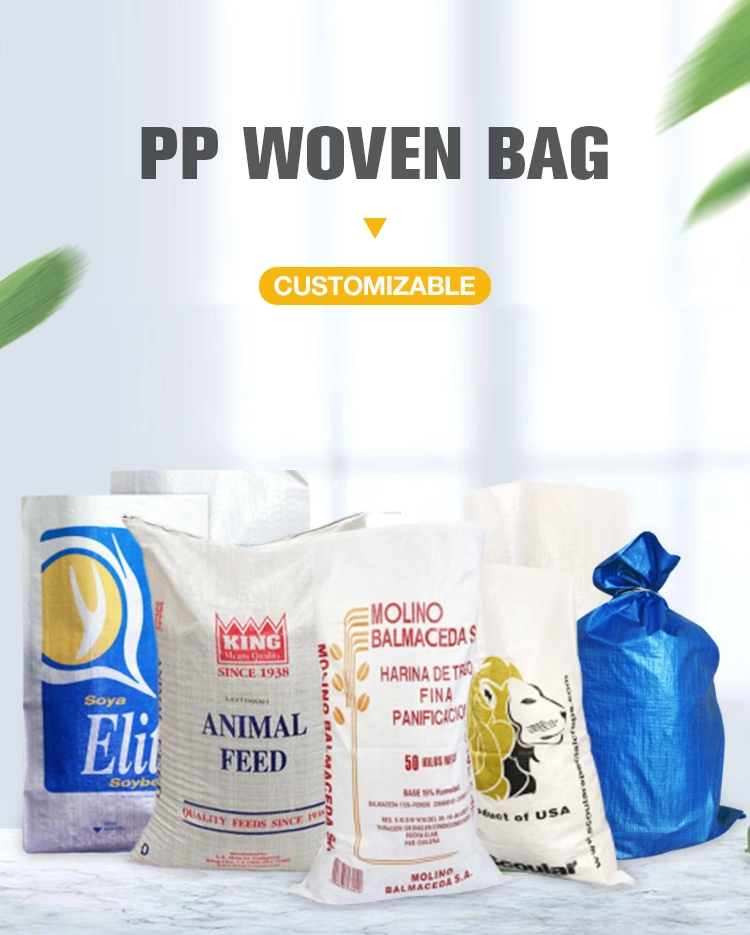 10kg 25kg 50kg High Quality Food Grade 100%Polypropylene PP Woven Bag for Grain Food Wheat Flour
