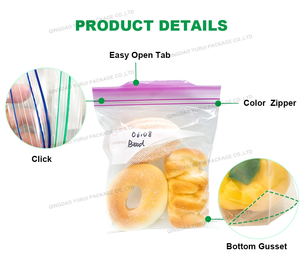 Plastic Zip Lock Snack Food Package Bag