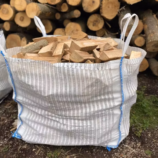 Factory Supply 800kg Bulk Bag PP Laminated FIBC Super Sack Breathable Jumbo Bag 1.5ton Sling Tote Bag 1500kg Firewood Big Bag