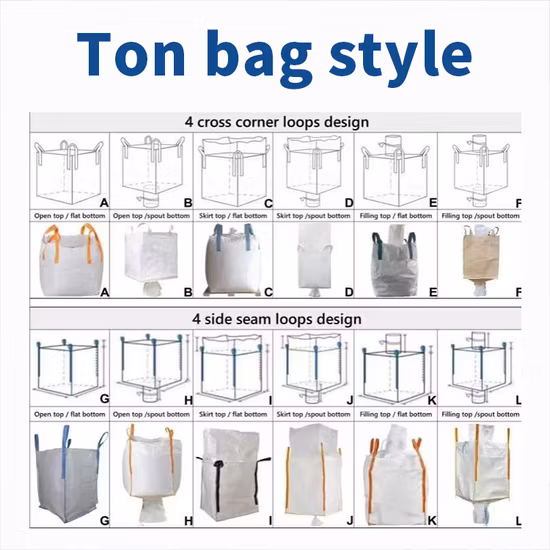 1 Ton Container FIBC Big Bulk PP Woven Jumbo Bags for Sand