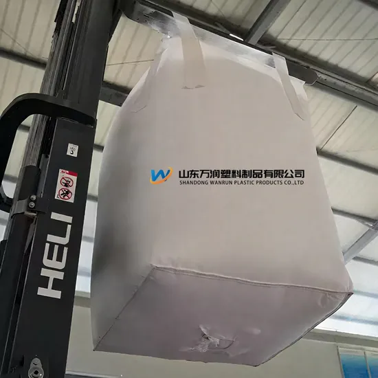 Wholesale 1000kg Waterproof Virgin PP FIBC Bulk Bag for Sand/ Cement 1 Ton Baffled Jumbo Big Bag