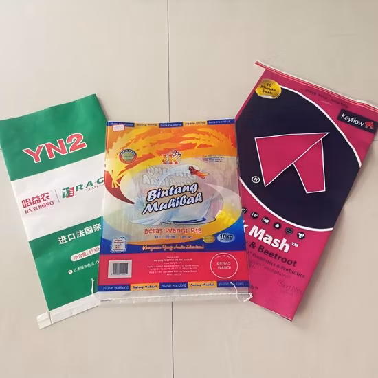 Plastic BOPP Laminated Coated Printed Packaging Grain Millet Rice Food Flour Fertilizer Seed Feed PP Woven Bag