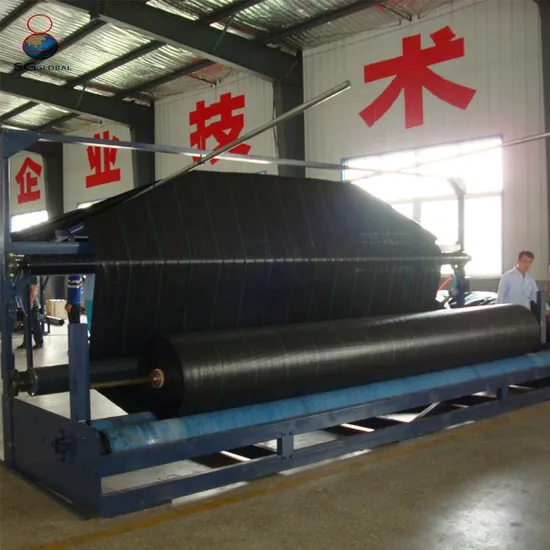 GRS SGS China Sg Global Factory Wholesale Durable Widest 8m White Black PP Woven Geotextile Weed Control Mat Ground Cover Weed Barrier Landscape Fabric